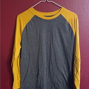 George Men's Long Sleeve Shirt - Gray and Yellow